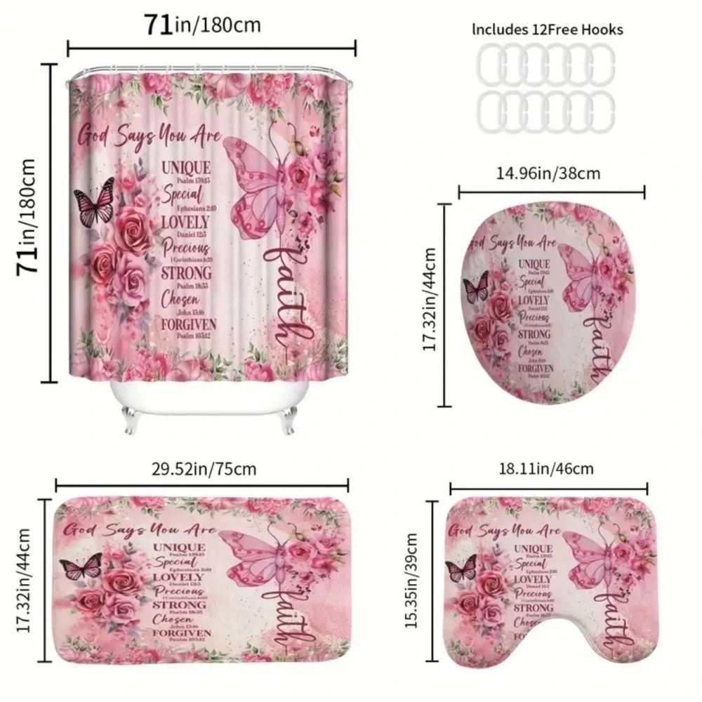 4pc Faith Bathroom Set NWT